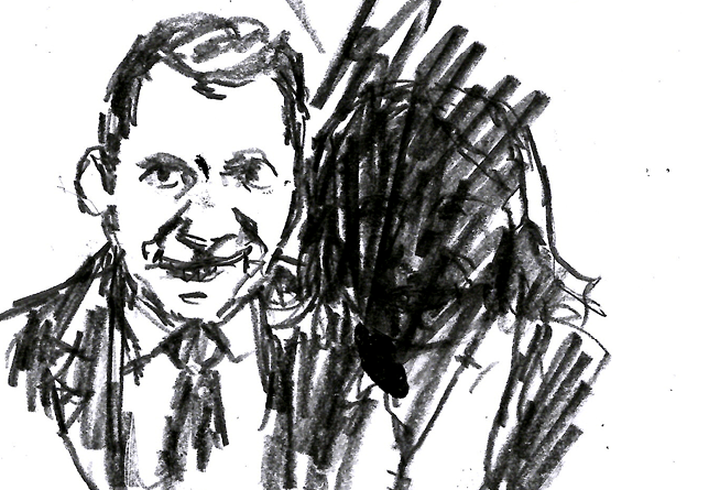 Dessin au crayon en noir et blanc de Julien Sanchez